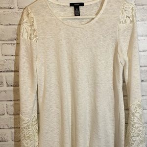 Alfani White Lace Romantic Summer Top S